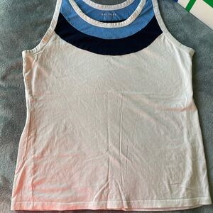 Tory Sport Blue and White Tank Top
